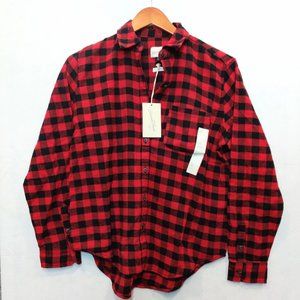 NWT - Women's Relaxed Fit Long Sleeve Flannel Shirt - Universal Thread